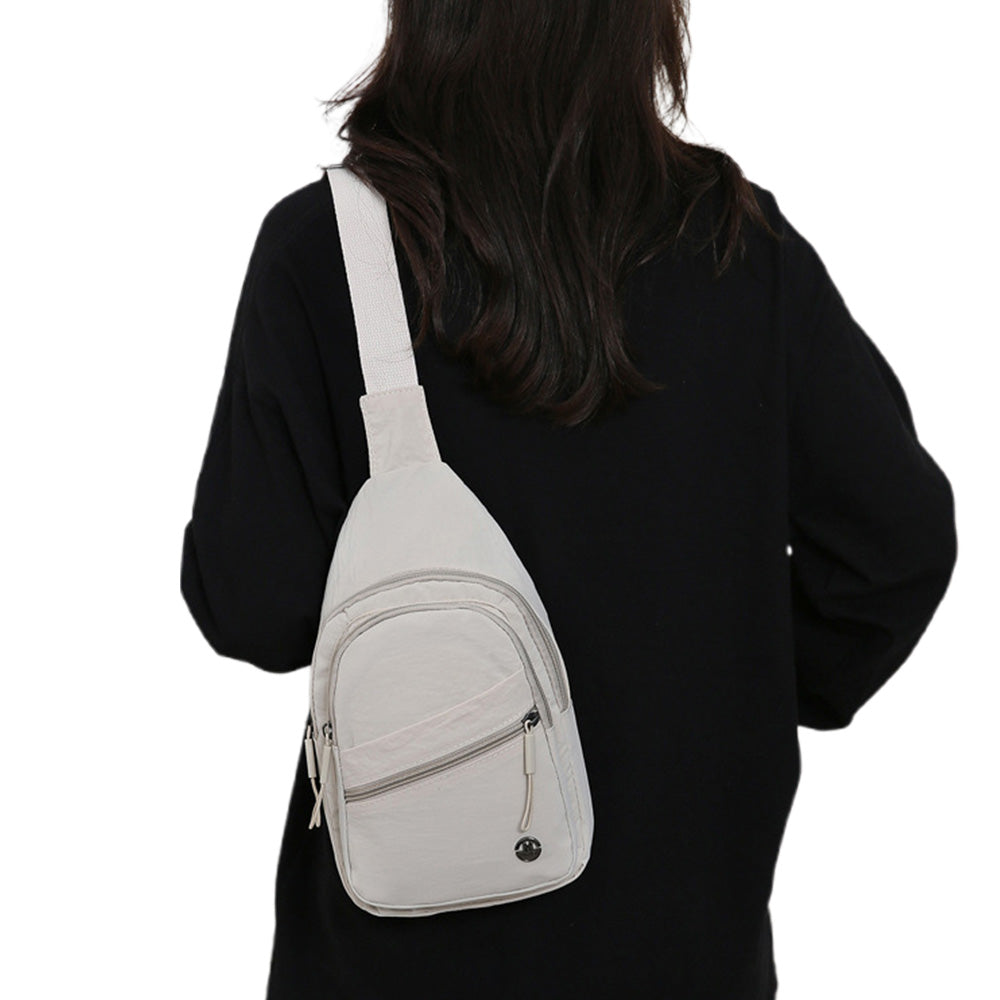 Anti Theft Sling Bag Crossbody Bag for Women White