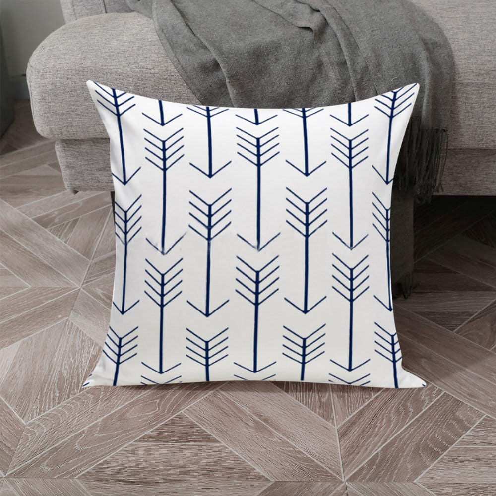 Set of 4Pcs Throw Pillow Cover Geometric Decorative Linen Cushion Pillowcases