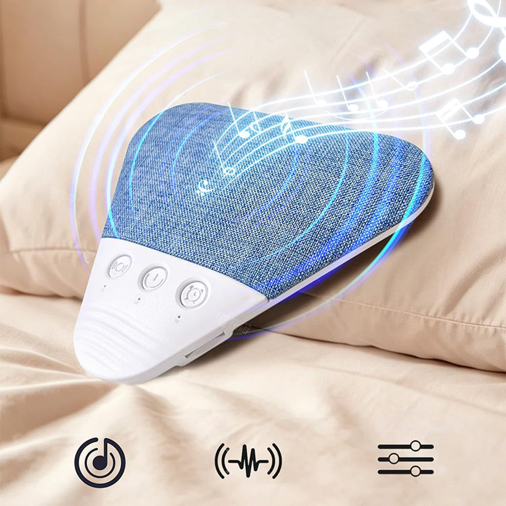 Pillow Speaker Bluetooth Under Pillow Sleep Speaker with White Noise-Blue
