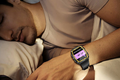 Military Smart Watch for Men Heart Rate Sleep Monitor IPX8 Waterproof for Android iOS -Black and Gold
