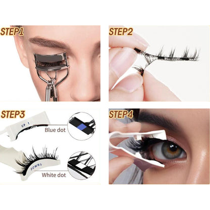 2 Pairs Reusable Magnetic Eyelashes with Tweezers