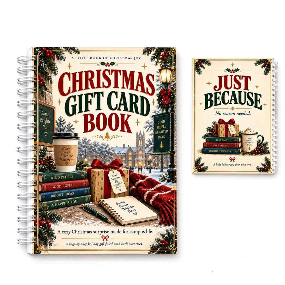 DIY Christmas Gift Card Book with Spiral Binding and Handwritten Notes - Style3