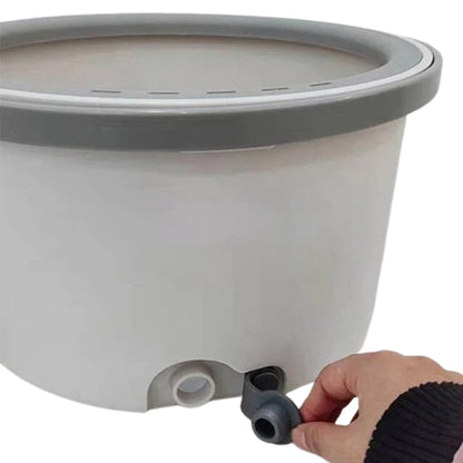 360 Degrees Rotatable Mop Bucket Kit Extendable Handle Floor Wall Cleaning Mop with 4 Replacement Mop Pads