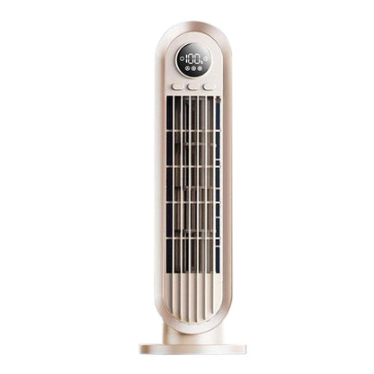 3-Speed Adjustable Oscillation Fan Bladeless Digital Display Desk Fan with Timer Setting Beige