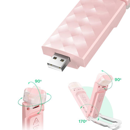 Clip-On Reading Light with Flexible Adjustable Arm-Pink