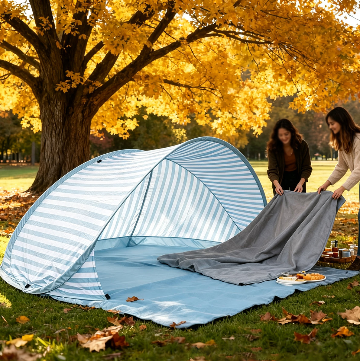 Pop Up Beach Sun Shade Tent for 1 to 2 People - Blue