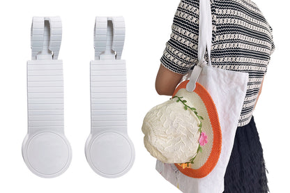 2Pcs For Luggage Magnetic Hat Clip Travel Accessories Hat on Bag Clip Hat Holder-Grey