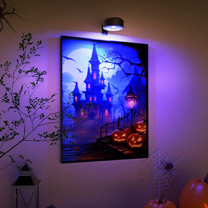 3Pcs Wireless RGB Picture Light Rechargeable LED Art Display Light for Picture Frame Paintings Black