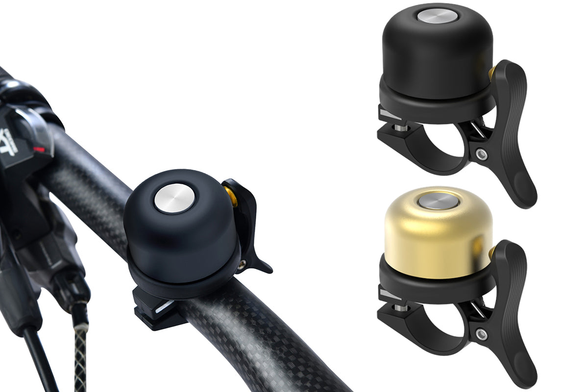 2Pcs Anti-Theft Bike Bell Water Resistance GPS Positioning Bicycle Ring For AirTag Tracker-Black And Copper