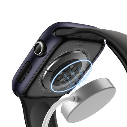 2 Piece Case and Screen Protector Set for Apple Watch Series 12 - Dark Blue