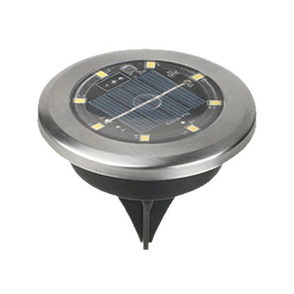 10Pcs Mini Solar Ground Lights Outdoor Pathway Decorative Lights for Yard Garden Decor White Light