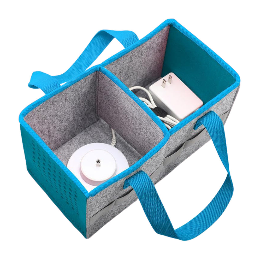 Portable Felt Cloth Storage Bag for Kidsâ€?Musical Speakers Blue