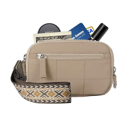 Phone Lanyard Clip and Go Strap for Phone with Wallet Crossbody -Beige