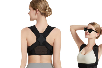 Adjustable Posture Corrector For Posture Correction Back Straightener-Black