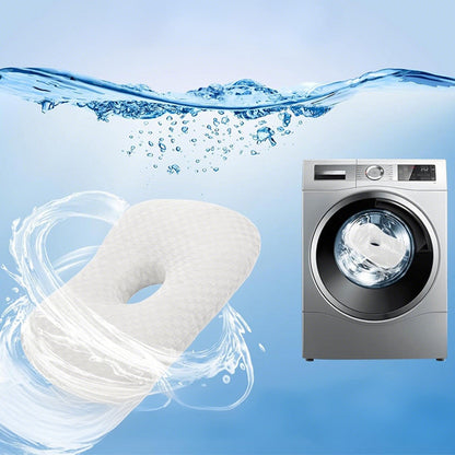 Ear Piercing Pillow with Hole Soft Ear Pillow for Side Sleepers White