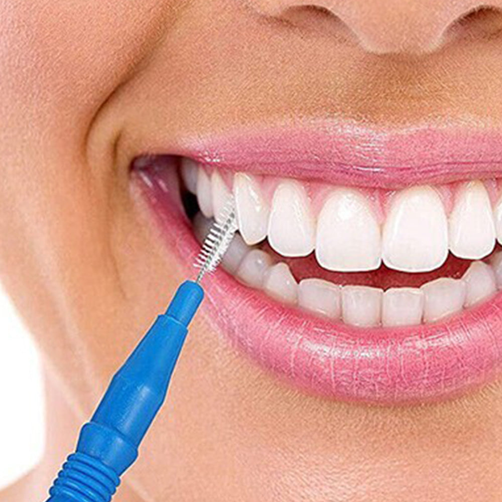 30 Piece Mini Cleaning Brushes for Braces Teeth Brows - Blue