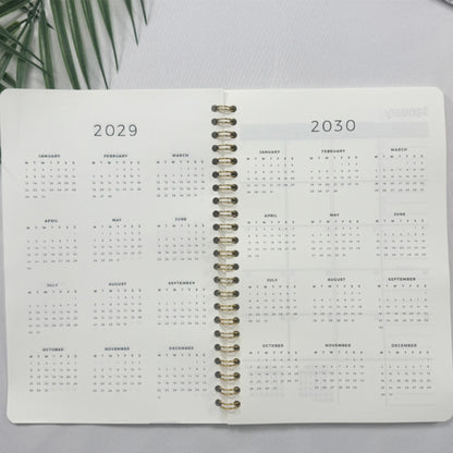 2027-2030 Monthly Planner A5 Four-Year Planner with To-Do List Notes Blue Floral