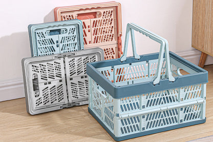 Portable Foldable Storage Basket-Blue