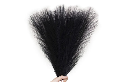 4pcs Faux Pampas Grass Boho Room Decor Flowers Bunches for Wedding Party-Black