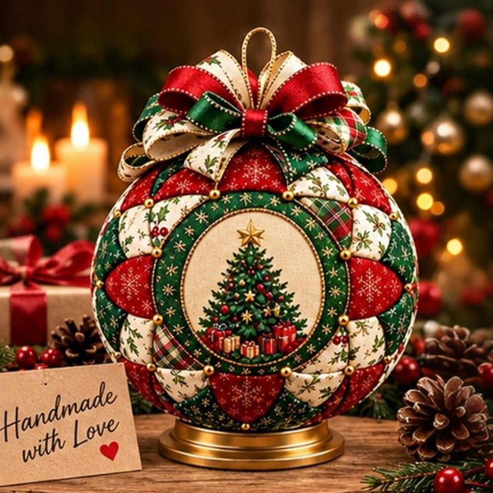 Adult Christmas Patchwork Ball DIY Ornament Craft Kit - Christmas Tree