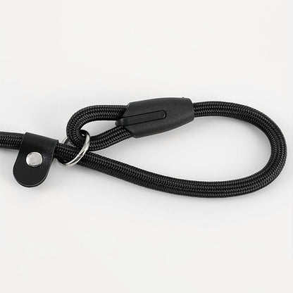2 Pack 140cm Nylon Slip Lead Dog Leash P Chain Pet Training Rope Black
