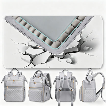 2-in-1 Lunch Backpack For Women Laptop Backpacks Travel Backpacks-Grey