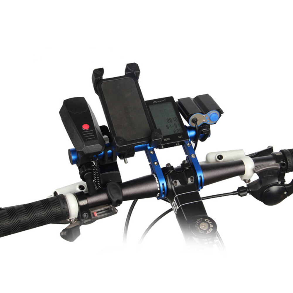20cm Aluminum Alloy Bicycle Handlebar Extender Mount-Blue