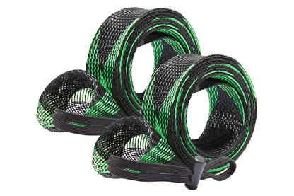 4Pcs Fishing Rod Sock with Strap Fishing Rod Sleeve for Baitcasting-Green