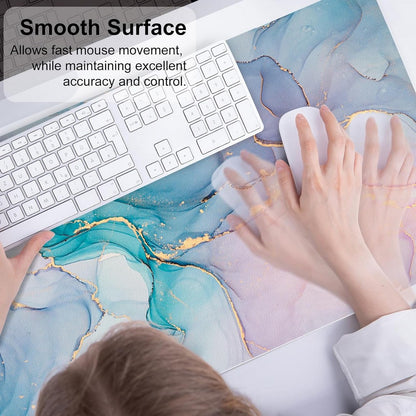 Large Mouse Pad Desk Mat for Desktop Protector Writing Pad for School Office-purple