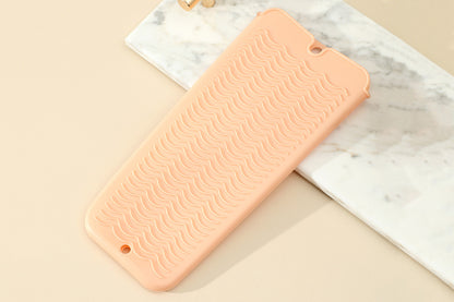 4 Pack Heat Resistant Silicone Pouch for Hair Styling Tools-Nude