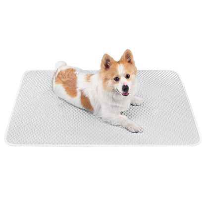 Pet Cooling Mat Dog Cat Breathable Summer Cooling Pad Light Grey