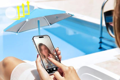 Adjustable Smartphone Umbrella Stand-Blue