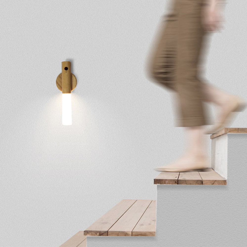 Magnetic Motion Sensor Night Light Rechargeable LED Wall Lights Stairway Induction Lamp-Style 1