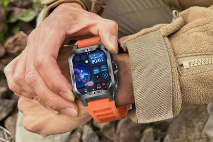 Smart Watches for Men Fitness Tracker with Call Function 100+ Sport Modes Flashlight-Orange