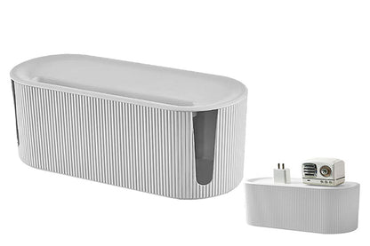 Cable Storage Box Wire Management Case Power Plug Socket Organizer Box-White