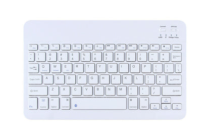 Ultra Slim Portable Wireless Bluetooth Keyboard Mouse Combo for Tablet Laptop -White