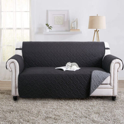 Reversible Sofa Slipcover Water Resistant Sofa Cover Couch Covers Furniture Protector Black
