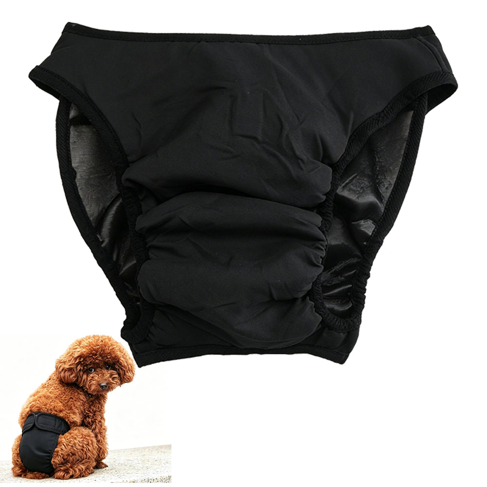 Reusable Dog Diapers Cotton Washable Doggie Diapers-Black