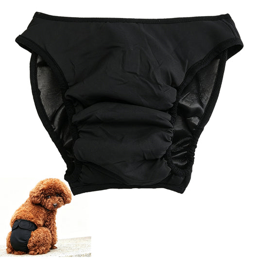 Reusable Dog Diapers Cotton Washable Doggie Diapers-Black