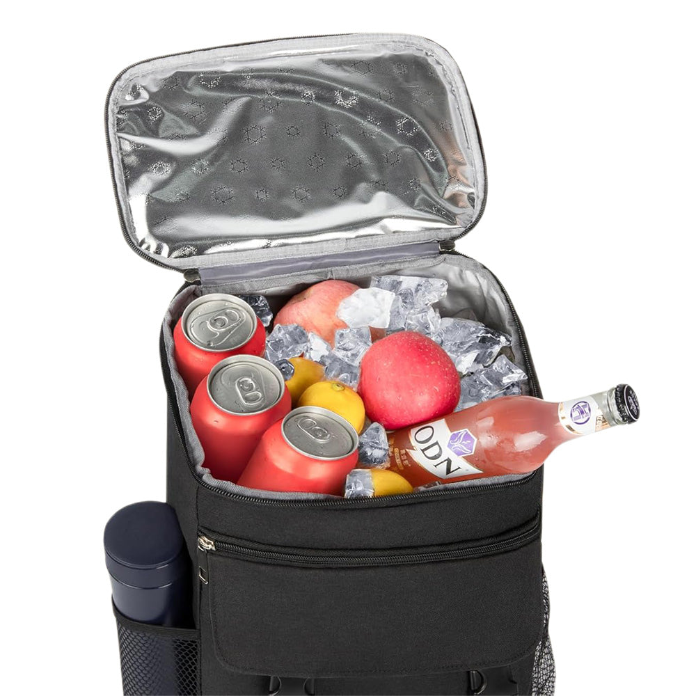 Portable Insulated Backpack Leak Proof  Camping Cooler Bag Black
