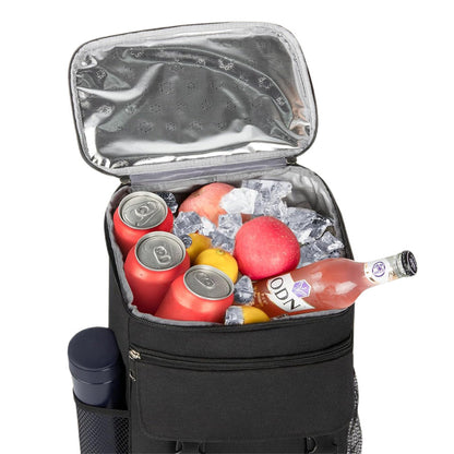 Portable Insulated Backpack Leak Proof  Camping Cooler Bag Black