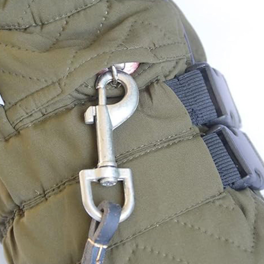 Warm Dog Vest Reflective Coat Windproof Winter Jacket for Pet Dogs Green