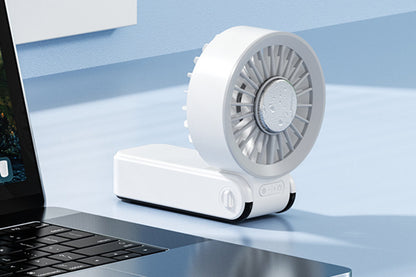 Handheld Foldable High Speed Fan for Travel Outdoor Home Office-White