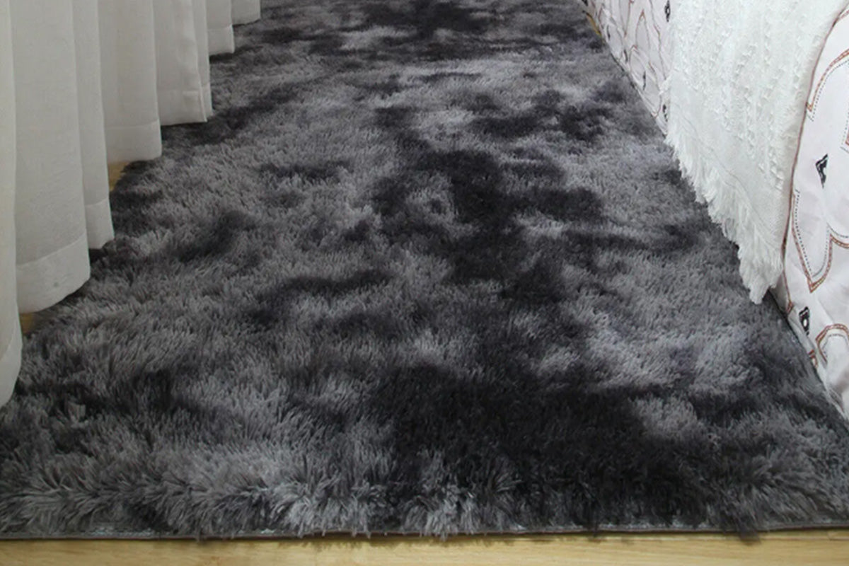 Plush Area Rug Soft Fluffy Carpet - Black