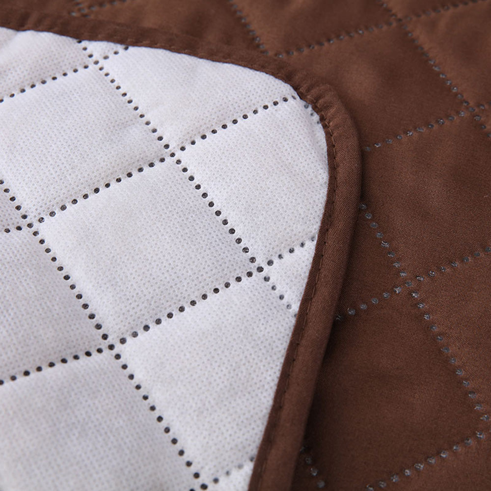 Recliner Chair Cover Couch Protector Slipcover with Elastic Straps Coffee