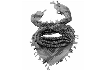 Military Shemagh Arab Tactical Desert Keffiyeh Thickened Scarf Wrap for Men-Gray