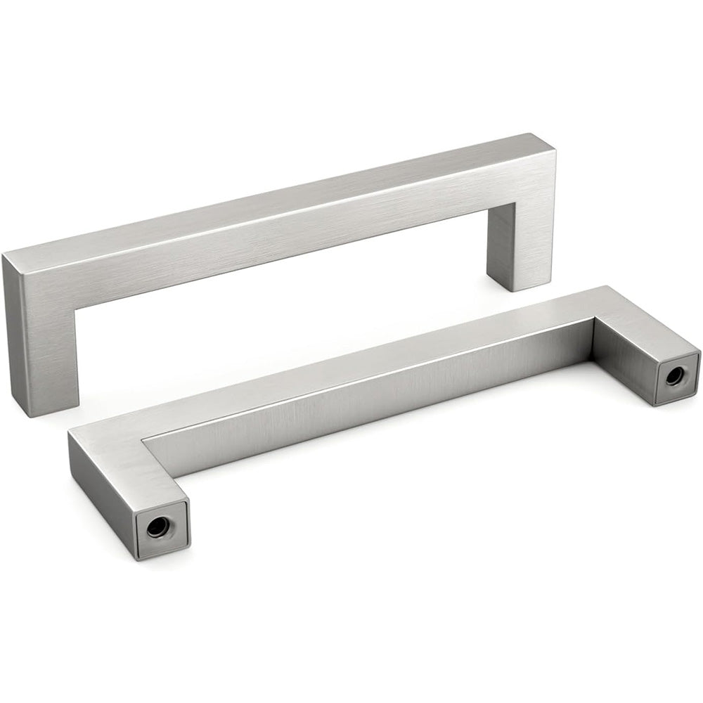 2 Pieces 12mm Square Stainless Steel Kitchen Cabinet - Silver