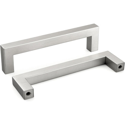 2 Pieces 12mm Square Stainless Steel Kitchen Cabinet - Silver