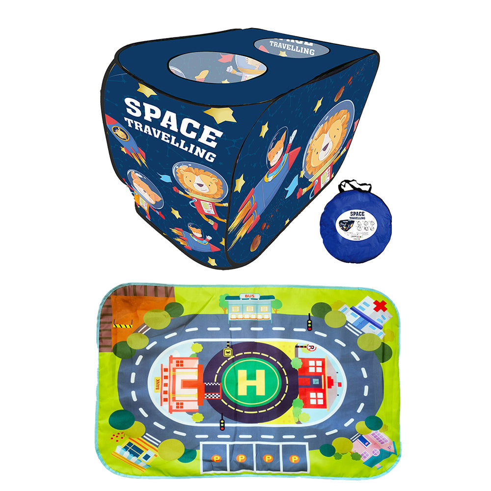 Foldable Kids Pop-Up Play Tent for Indoor and Outdoor Dark Blue