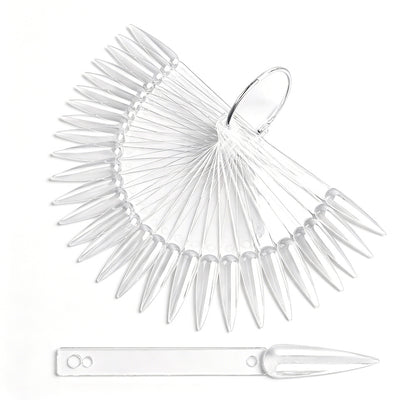 100 PCS Clear Nail Swatch Sticks -Almond